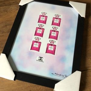 FAIRCHILD PARIS-NWT Framed Art Multi-CHANEL Bottle